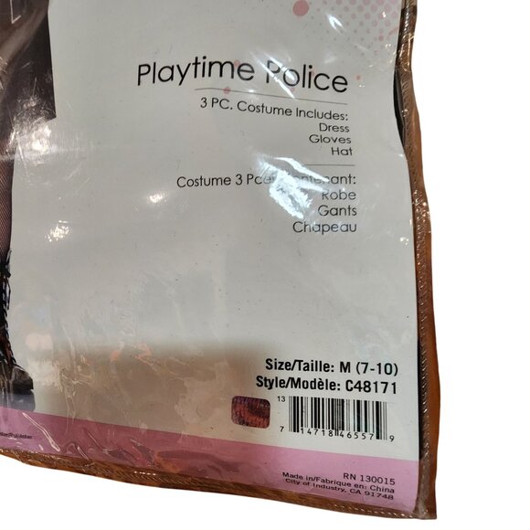 Enchanted Costumes Playtime Police 3-Piece Costume  Includes Dress Gloves & Hat - Picture 2 of 2